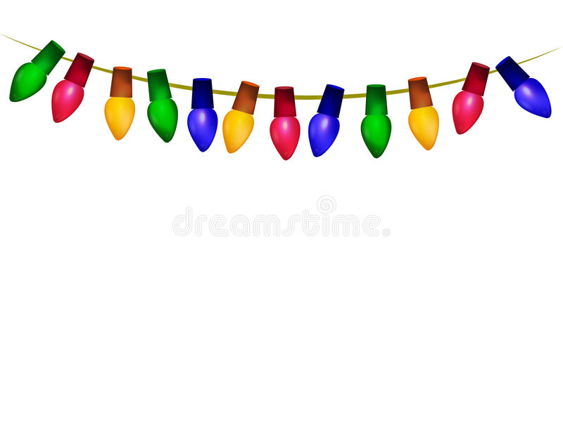 800x615 Christmas Light String Clipart