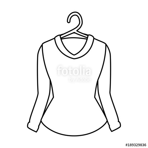 500x500 Elegant Blouse For Women In Clothespin Vector Illustration Design