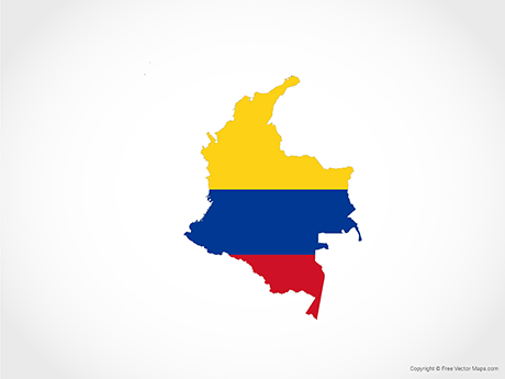 460x345 Vector Map Of Colombia