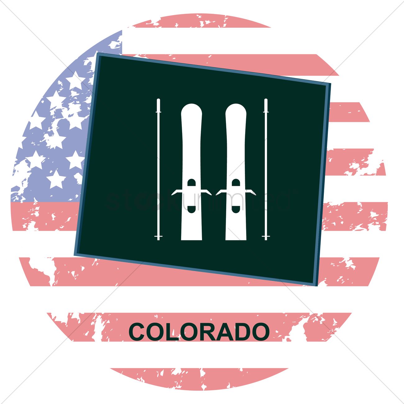 1300x1300 Colorado State Vector Image