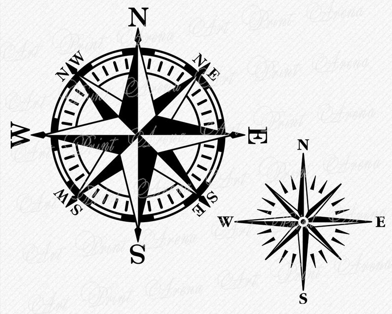 794x636 Compass Rose Compass Vector And Clipart Etsy