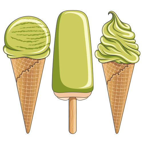 500x500 Green Ice Cream Cone Vector Material Free Download