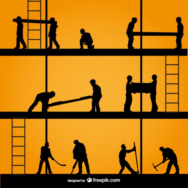 626x626 Construction Silhouettes Vector Free Download
