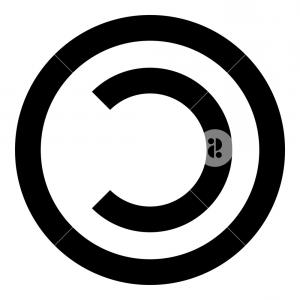 300x300 Copyright Symbol Icon Black Color Flat Style Vector Hoodamathrun