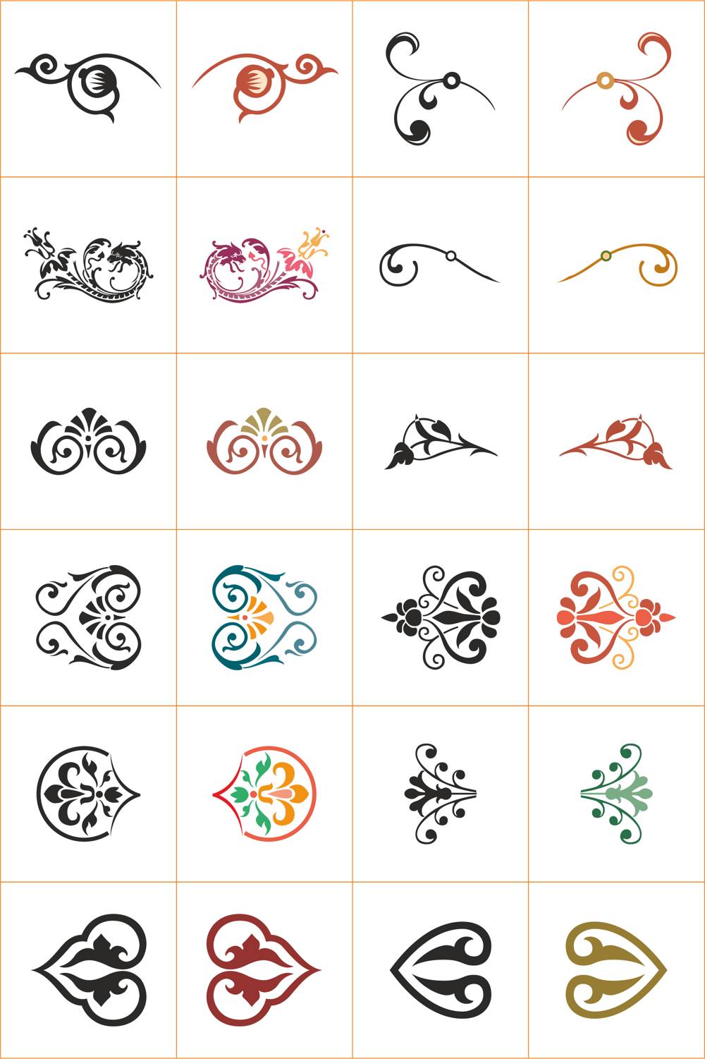 1000x1501 Floral Corner Vectors Pack Graphic Design Vector