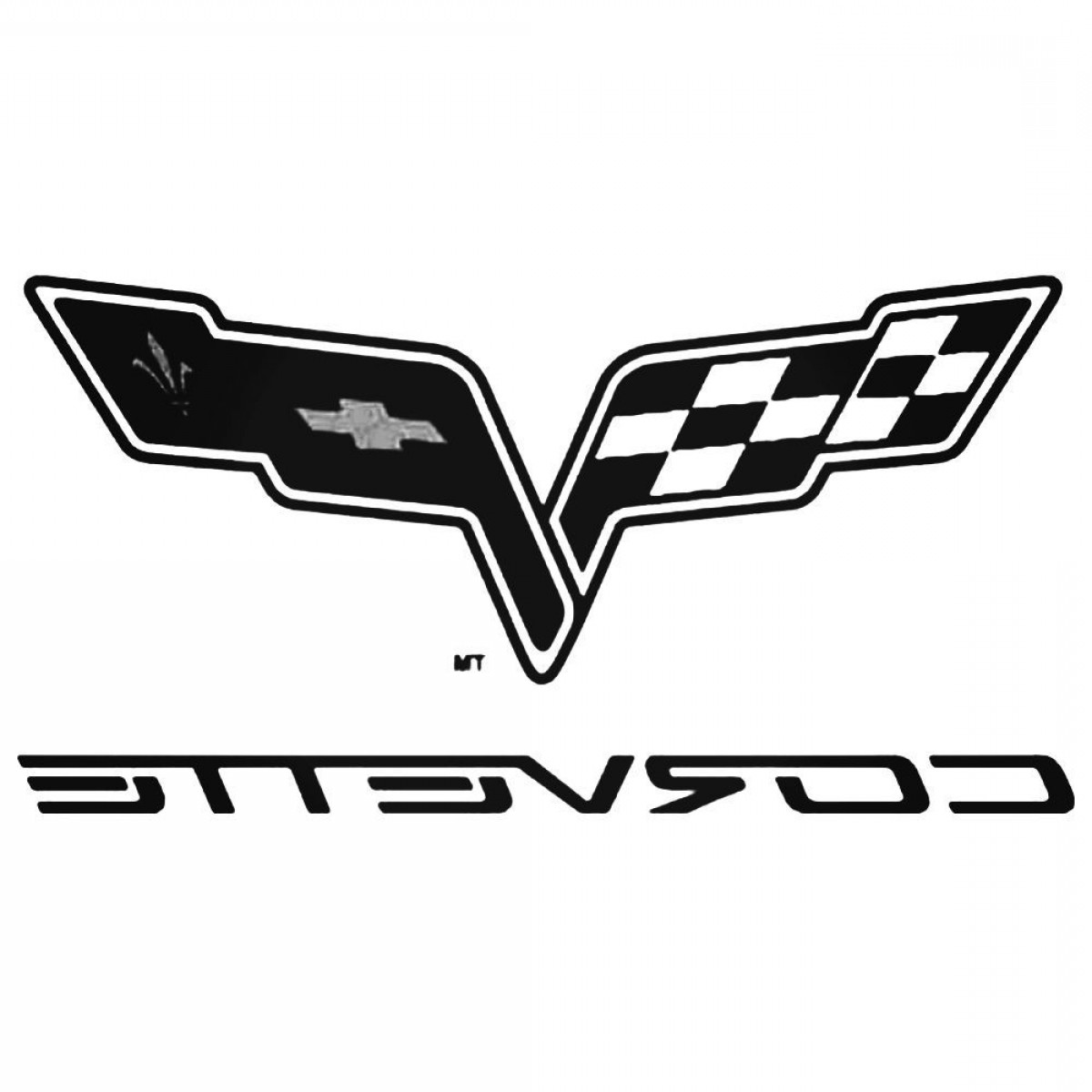 1200x1200 Corvette C Logo Vector Aftermarket Decal Sticker Hoodamathrun