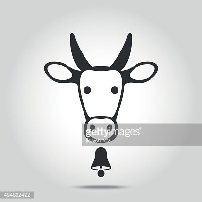 416x416 Cow Head Icon Vector Premium Clipart