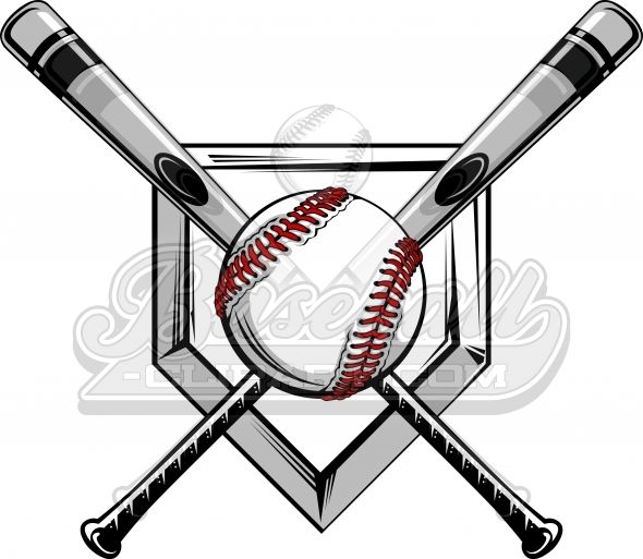 590x513 Crossed Baseball Bats Logo Baseball Bats Image With Baseball