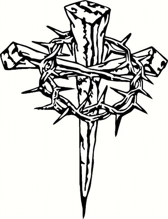570x743 Collection Of 'crown Of Thorns Drawing' Download More Than
