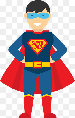260x408 Superhero Dad Vector Illustration, Vecto