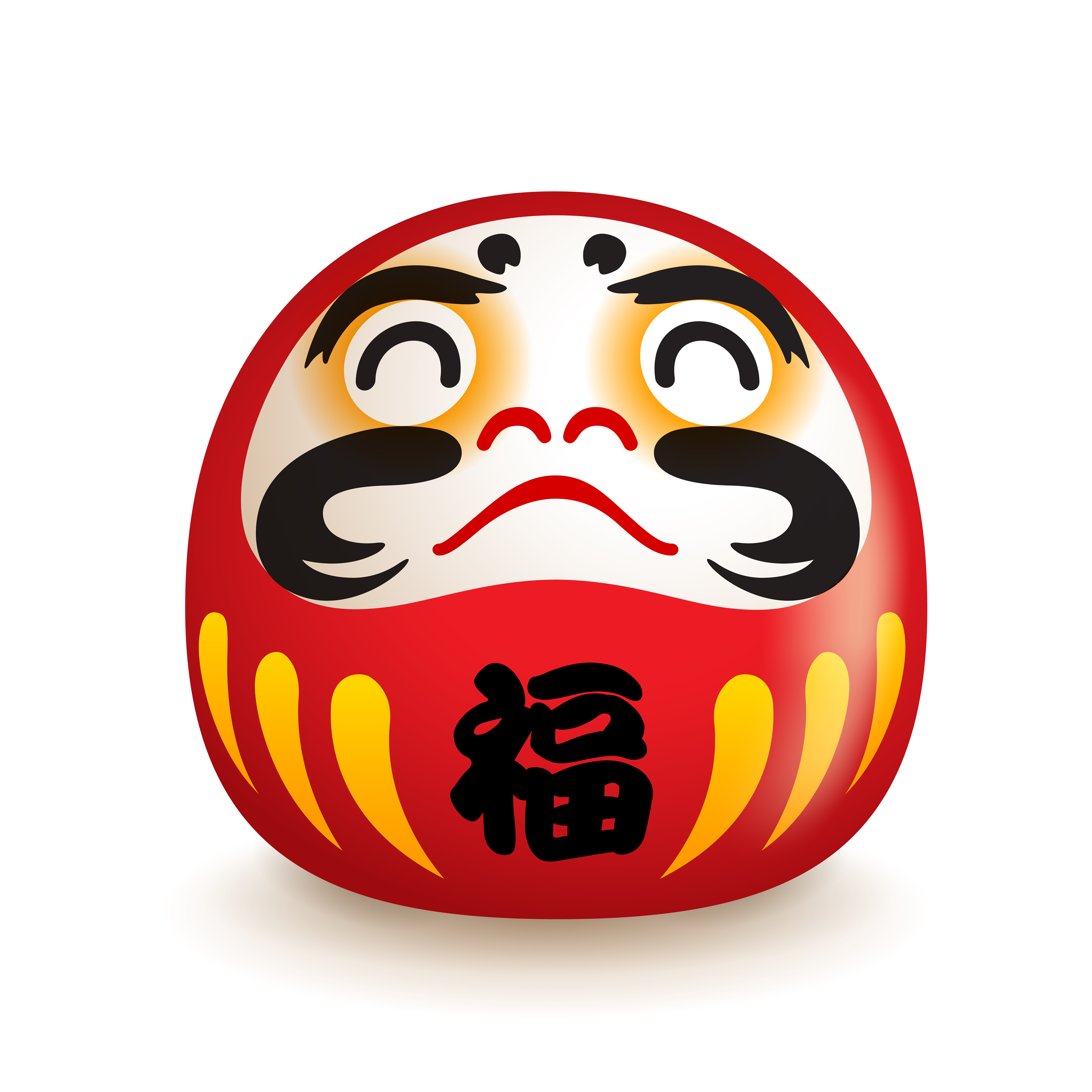 5906x5906 Daruma Doll Free Vector Art