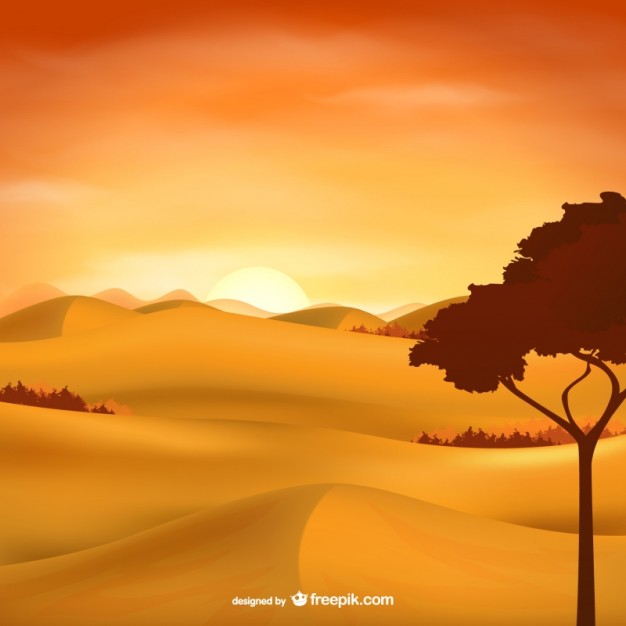 626x626 Desert Landscape Vector Vector Free Download