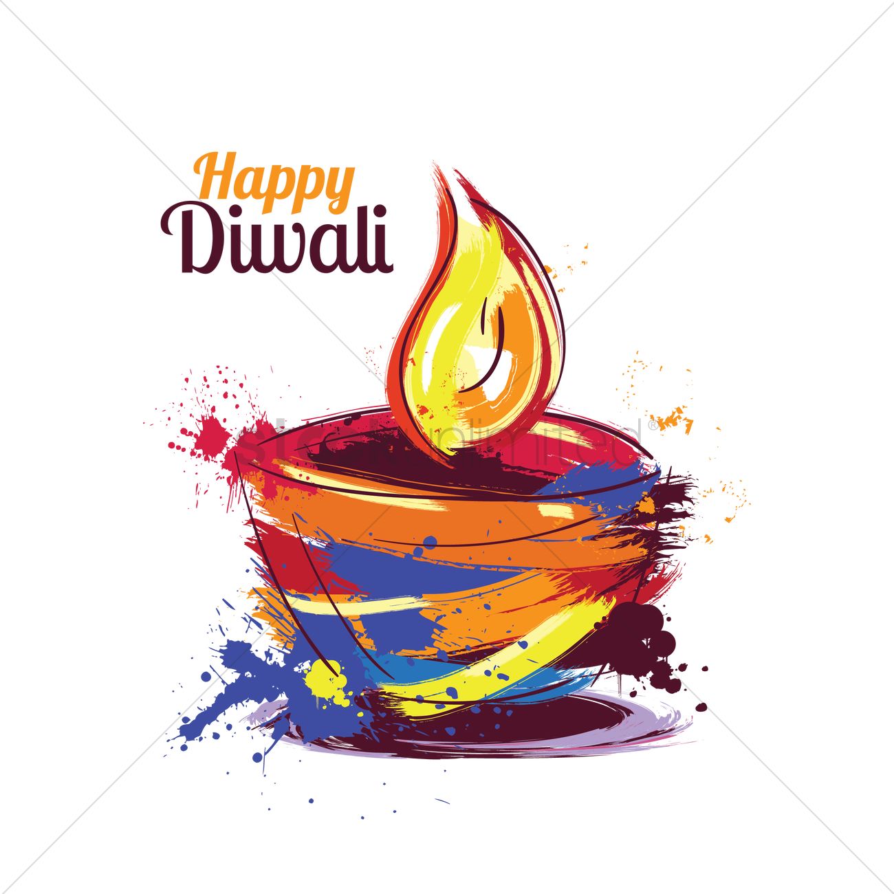 1300x1300 Happy Diwali Vector Image