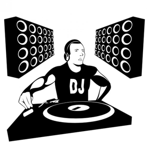 626x626 Hip Hop Ssilhouette With Speakers Vector Free Download