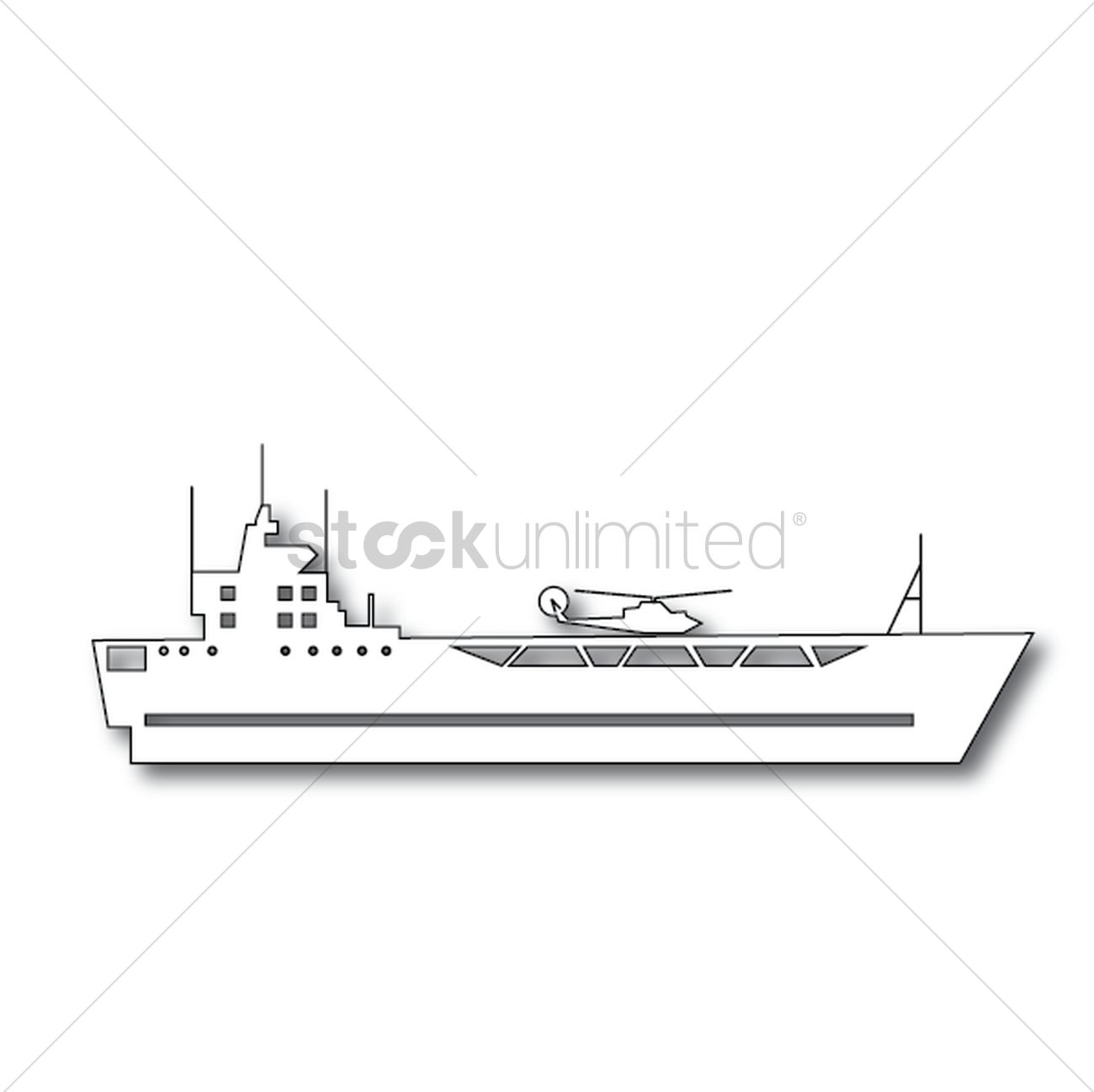 1300x1298 Amphibious Transport Dock Vector Image