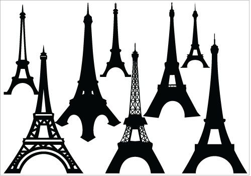 500x350 Eiffel Tower Silhouette Vector Eiffel Tower Eiffel Tower