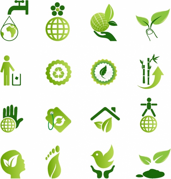 571x600 Green Environmental Icons Free Vector In Adobe Illustrator