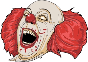 300x211 Clown Evil Logo Vector