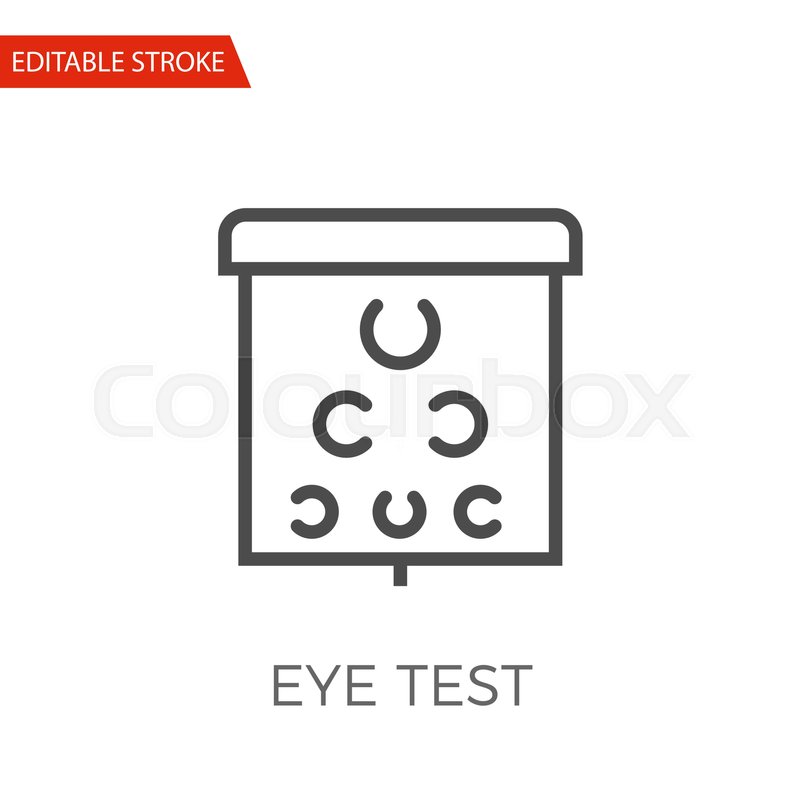 800x800 Eye Test Thin Line Vector Icon Flat Stock Vector Colourbox