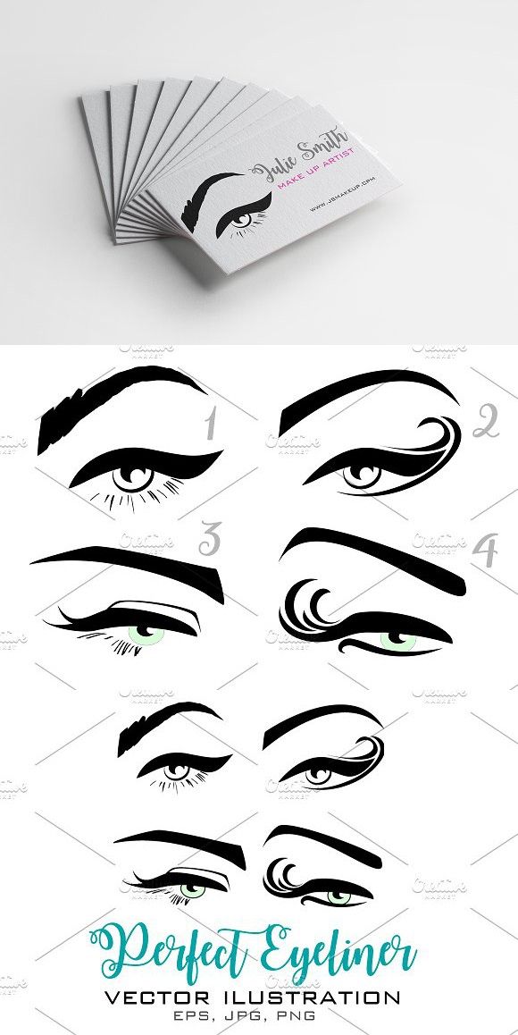 580x1158 Perfect Eyeliner Vector Illustration Swirl Design Perfect