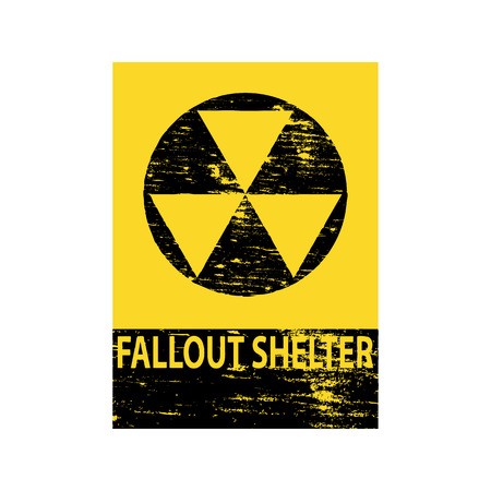 450x450 Grungy Fallout Shelter Symbol Sign Royalty Free Vector Graphics