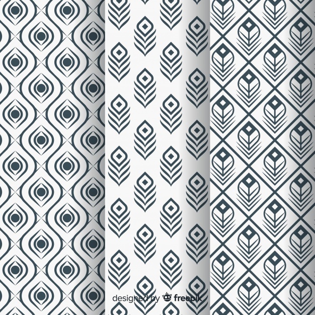 626x626 Lovely Peacock Feather Pattern With Flat Design Vector Free Download