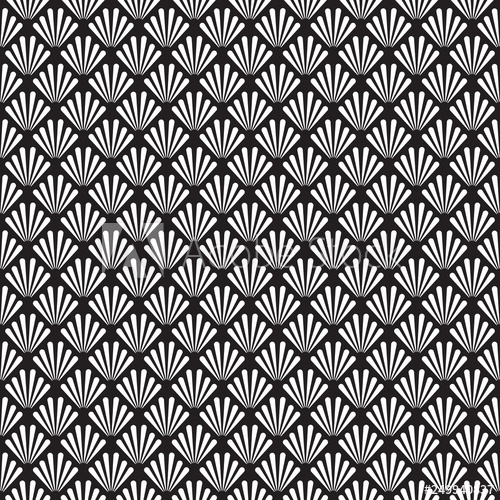 500x500 Seamless Art Deco Vector Palm Leaf Feather Pattern Texture