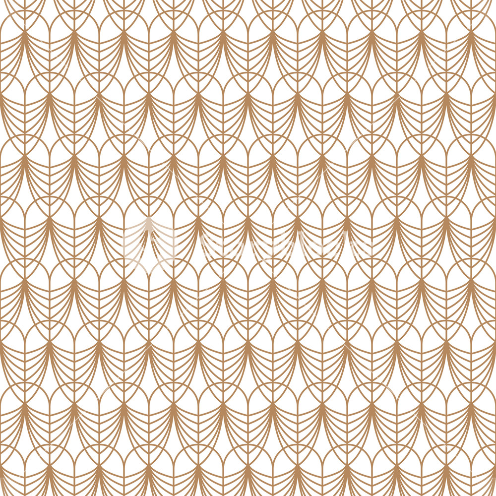 1000x1000 Art Deco Gold Line Geometric Style Seamless Vector Pattern