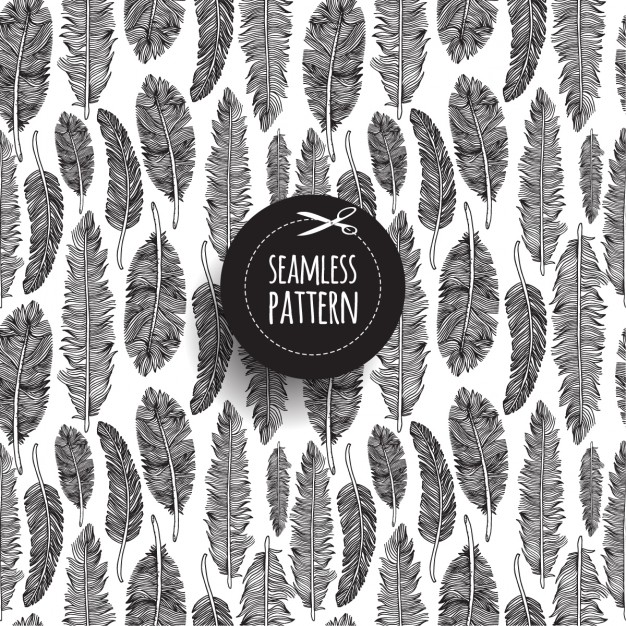 626x626 Black And White Tribal Feather Pattern Vector Free Download