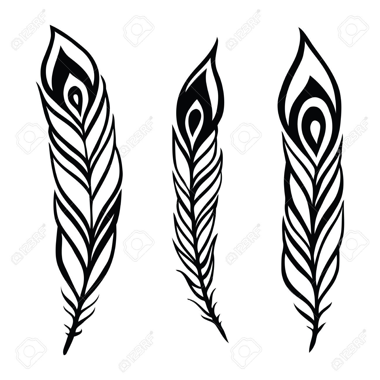 1300x1300 Stock Vector Engraving Feather Illustration, Feather Clip Art