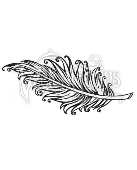 468x580 Curly Decorative Feather Vector Art