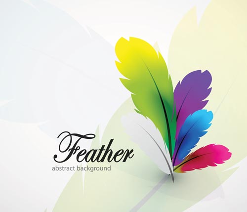 500x429 Delicate Feathers Vector With Different Colors