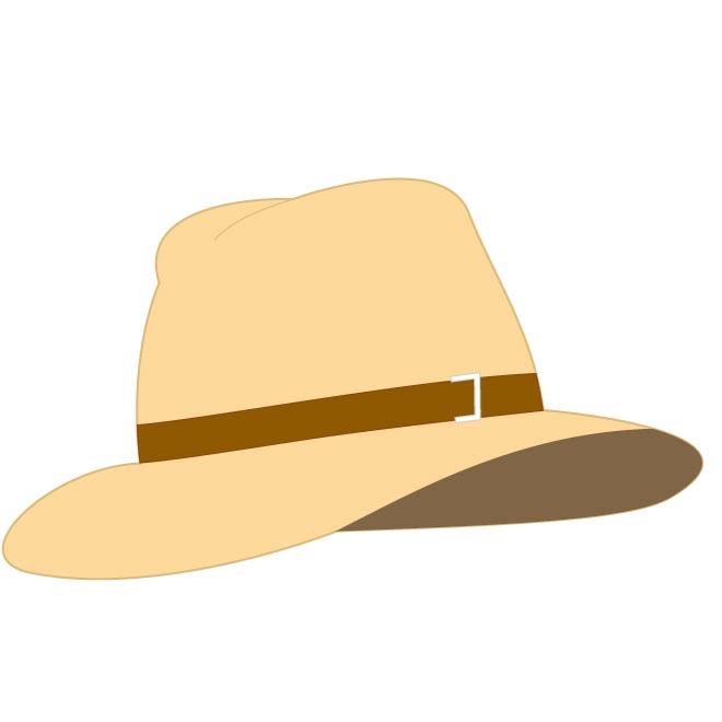 660x660 Fedora Hat Vector Image