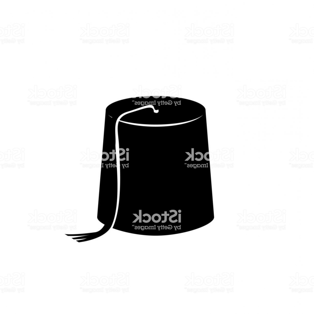 1228x1228 Fez Icon Red Turkish Hat With Black Tassel Vector Illustration Gm