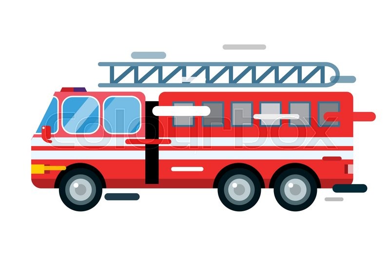 800x532 Fire Truck Car Isolated Fire Truck Stock Vector Colourbox