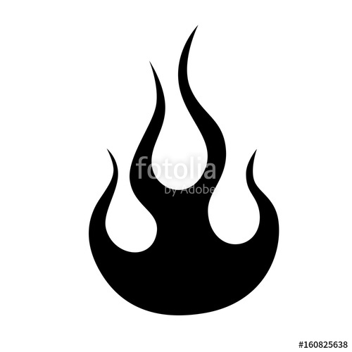 500x500 Flame Vector Tribal Flame Tattoo Design Tribal Sketch Fire