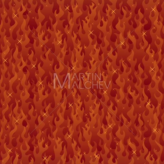 570x570 Fire Background Seamless Vector Cartoon Clipart Etsy