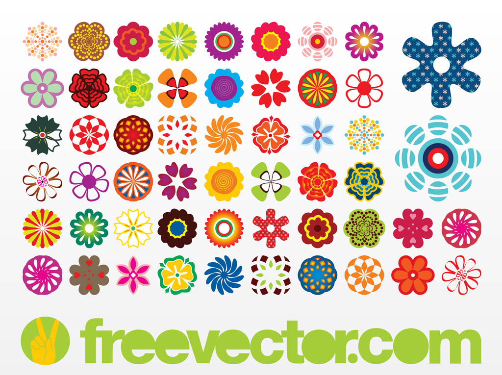 1024x765 Vector Flowers Icons Vector Art Graphics