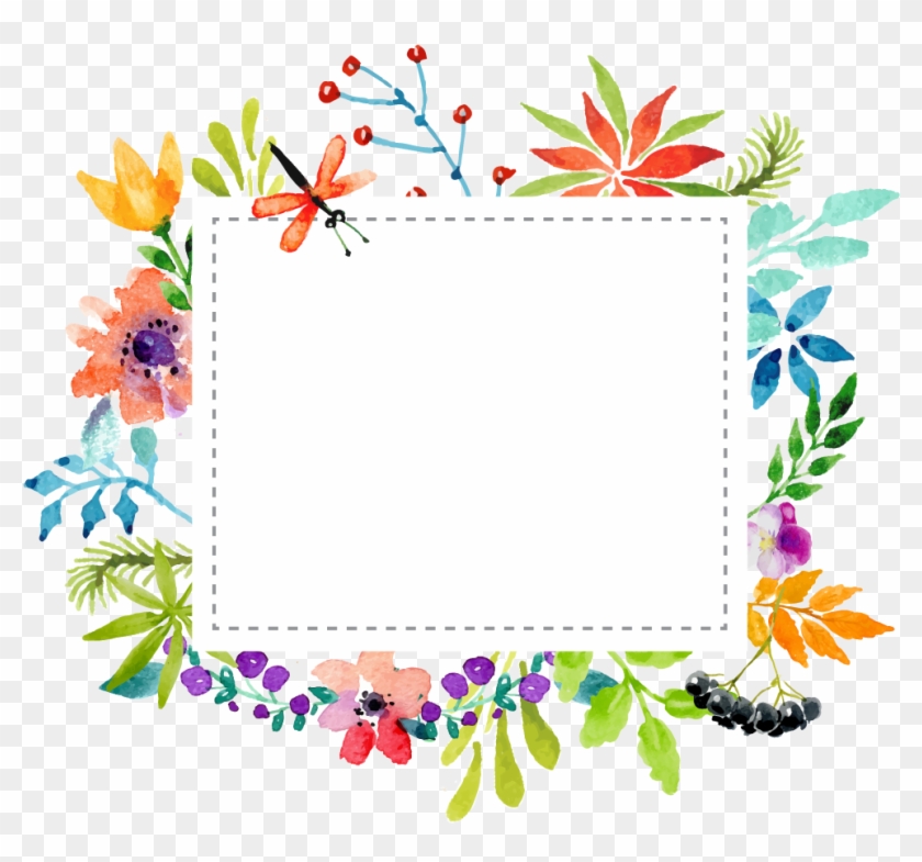 840x785 Circle Floral Frame Vector
