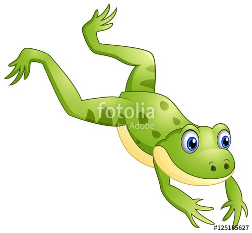500x463 Cute Frog Cartoon Leaping Stock Image And Royalty Free Vector