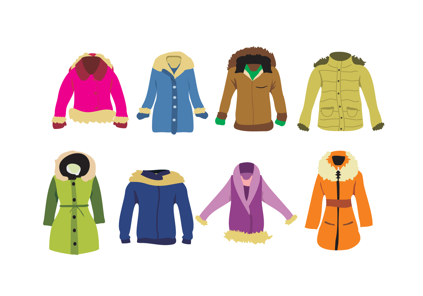 1400x980 Ladies Winter Coat Free Vector Art