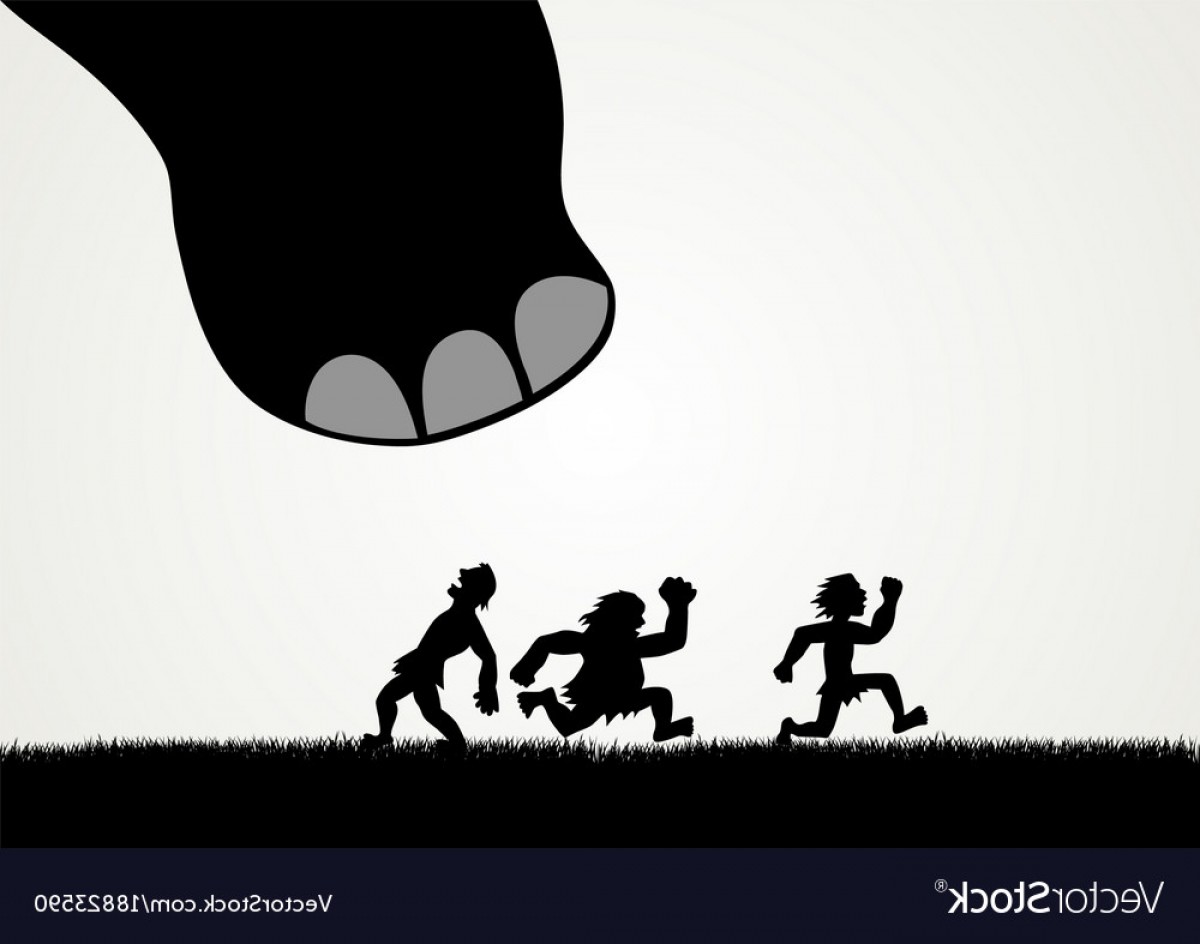 1200x944 Funny Cartoon Of Men Fleeing Panic From A Giant Vector Hoodamathrun