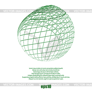 300x300 Wireframe Design Element Sphere