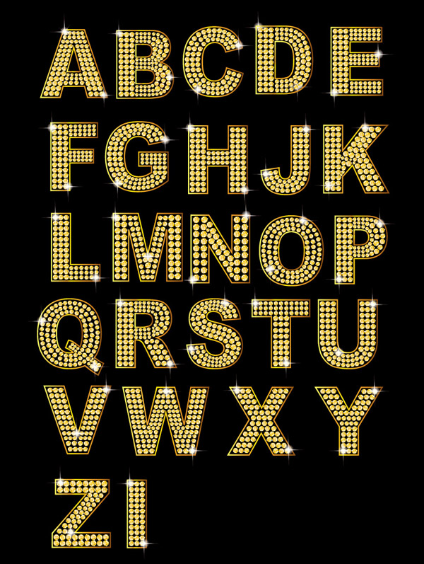 600x797 Diamond Letters And Numbers Gold
