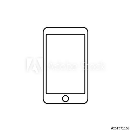500x500 Smartphone Icon In Trendy Flat Style Isolated On White Background