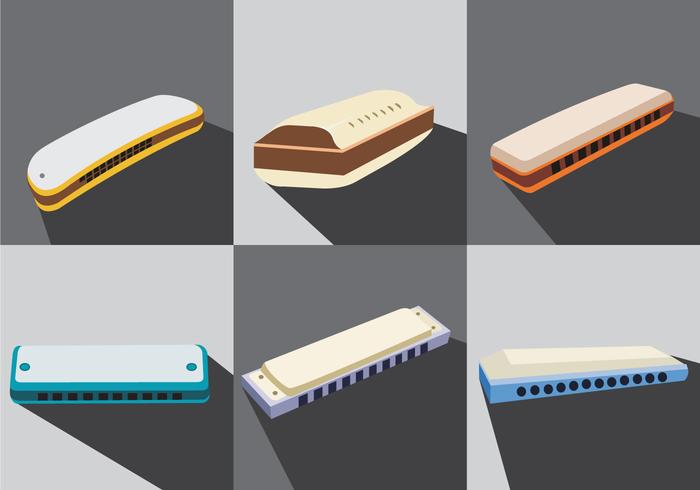 700x490 Harmonica Illustration Vector