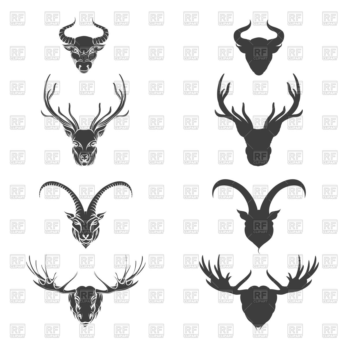 1200x1200 Animals Head Silhouette Vector Image Of Silhouettes, Outlines