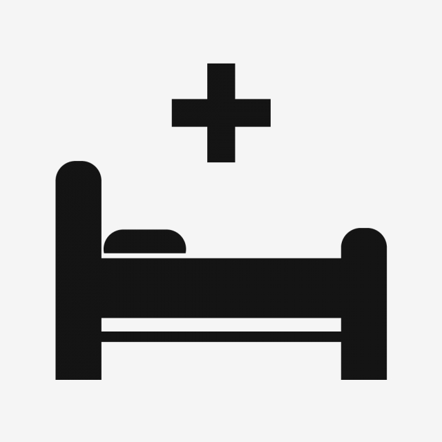 640x640 Vector Bed Icon, Bed, Hospital, Hospital Bed Png And Vector