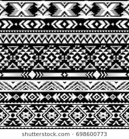 260x280 Embroidery Vector Design Seamless Black And White Pattern