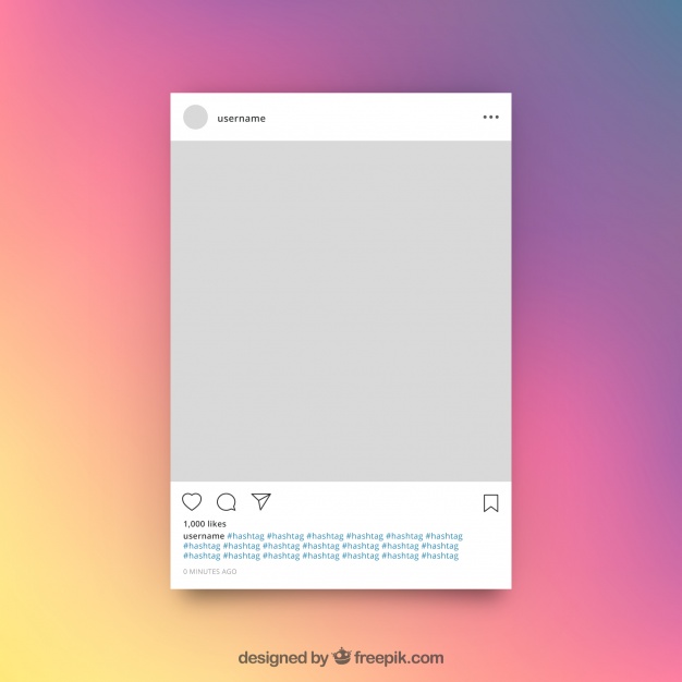626x626 Instagram Publication Template Vector Free Download